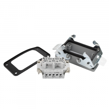 Preview: Industriesteckverbinder - Anbaugehäuse + Buchse 10 Polig 16A - Metall